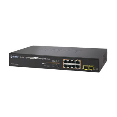 Switch Administrable L2+ de 8 puertos 10/100/1000T PoE+, 2 puertos SFP 100/1000X Switch Administrable L2+ de 8 puertos 10/100/1000T PoE+, 2 puertos SFP 100/1000X