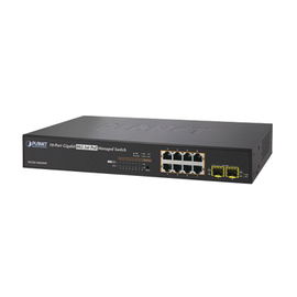 Switch Administrable L2+ de 8 puertos 10/100/1000T PoE+, 2 puertos SFP 100/1000X Switch Administrable L2+ de 8 puertos 10/100/1000T PoE+, 2 puertos SFP 100/1000X