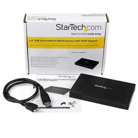 StarTech.com Caja Carcasa de Aluminio USB 3.0 de Disco Duro HDD SATA 3 III 6Gbps de 2,5 Pulgadas Externo con UASP StarTech.com Caja Carcasa de Aluminio USB 3.0 de Disco Duro HDD SATA 3 III 6Gbps de 2,5 Pulgadas Externo con UASP