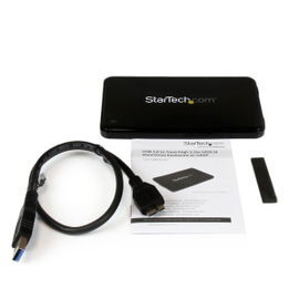 StarTech.com Caja de Disco Duro USB 3.0 con UASP para HDD/SSD SATA III de 2,5 Pulgadas y 7mm de Espesor