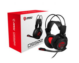 MSI DS502 Auriculares Diadema Negro, Rojo