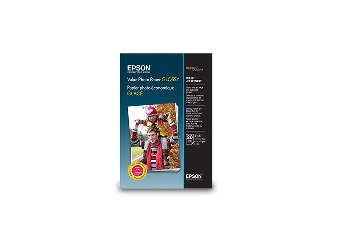Epson Value Photo Paper Glossy - Glossy - 101.6 x 152.4 mm 20 sheet(s) photo paper - S400032 Epson Value Photo Paper Glossy - Glossy - 101.6 x 152.4 mm 20 sheet(s) photo paper - S400032