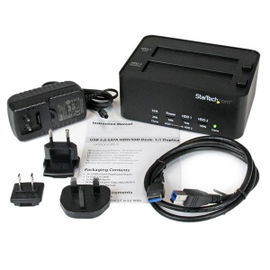 StarTech.com Estación de Conexión Duplicador Borrador Autónomo USB 3.0 de Discos Duros SSD SATA 2,5