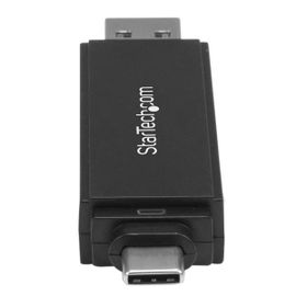 StarTech.com Lector Grabador USB 3.0 USB-C Tipo C y USB-A de Tarjetas de Memoria Flash SD Micro SD Alimentado por USB