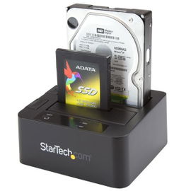 StarTech.com Docking Station eSATA USB 3.0 con UASP de 2 Bahías para Disco Duro o SSD SATA de 2,5 o 3,5 Pulgadas