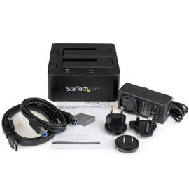 StarTech.com Docking Station eSATA USB 3.0 con UASP de 2 Bahías para Disco Duro o SSD SATA de 2,5 o 3,5 Pulgadas