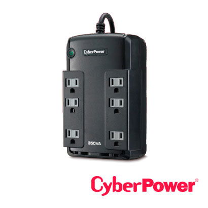 UPS de 350 VA/255 W, Topología Standby, Entrada 120 Vca NEMA 5-15P, Tipo Gabinete Compacto, Con 6 Tomas NEMA 5-15R