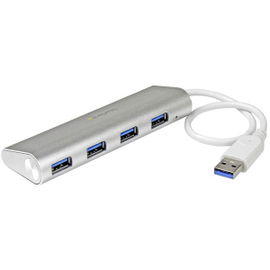 StarTech.com Concentrador Portátil USB 3.0 de 4 Puertos - Hub con Cable Incorporado StarTech.com Concentrador Portátil USB 3.0 de 4 Puertos - Hub con Cable Incorporado