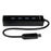 StarTech.com Adaptador Concentrador Hub Ladrón USB 3.0 Super Speed 4 Puertos Salidas Portátil para Laptop Ordenador - Negro - Hub - 4 x SuperSpeed USB 3.0 - sobremesa - para P/N: FCREADMICRO3, MSDREADU3CA