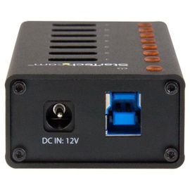 StarTech.com Concentrador USB 3.0 de 7 Puertos con Caja de Metal - Hub de Sobremesa o Montaje en Pared