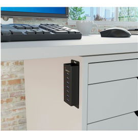 StarTech.com Concentrador USB 3.0 de 7 Puertos con Caja de Metal - Hub de Sobremesa o Montaje en Pared