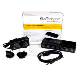 StarTech.com Concentrador Ladrón USB 3.0 de 7 Puertos - Hub de Sobremesa con Adaptador de Alimentación - Hub - 7 x SuperSpeed USB 3.0 - sobremesa - para P/N: BNDTBUSB3142, PEXUS313AC2V, PEXUSB311A1E, PEXUSB312A2, PEXUSB314A2V2, SDMSDRWU3AC StarTech.com Concentrador Ladrón USB 3.0 de 7 Puertos - Hub de Sobremesa con Adaptador de Alimentación - Hub - 7 x SuperSpeed USB 3.0 - sobremesa - para P/N: BNDTBUSB3142, PEXUS313AC2V, PEXUSB311A1E, PEXUSB312A2, PEXUSB314A2V2, SDMSDRWU3AC
