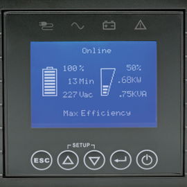 Eaton Tripp Lite Series SmartOnline 208/230V 1000VA 900W Double-Conversion UPS - 6 Outlets, Extended Run, Card Slot, LCD, USB, DB9, 2U Battery Backup - UPS (montaje en bastidor) - CA 200/208/220/230/240 V - 900 vatios - 1000 VA - 1 fase - RS-232, USB Eaton Tripp Lite Series SmartOnline 208/230V 1000VA 900W Double-Conversion UPS - 6 Outlets, Extended Run, Card Slot, LCD, USB, DB9, 2U Battery Backup - UPS (montaje en bastidor) - CA 200/208/220/230/240 V - 900 vatios - 1000 VA - 1 fase - RS-232, USB
