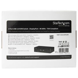 StarTech.com Switch Conmutador KVM DisplayPort de 2 Puertos - 4K 60Hz StarTech.com Switch Conmutador KVM DisplayPort de 2 Puertos - 4K 60Hz