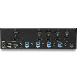 StarTech.com Switch Conmutador KVM de 4 Puertos HDMI - 4K de 30Hz - de Pantalla Doble
