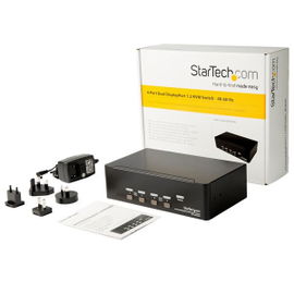 StarTech.com Switch Conmutador KVM de 4 Puertos Dobles DisplayPort de 4K 60Hz - KVM de 4 Puertos Duales DP StarTech.com Switch Conmutador KVM de 4 Puertos Dobles DisplayPort de 4K 60Hz - KVM de 4 Puertos Duales DP