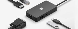 Microsoft USB-C Travel Hub - Estación de conexión - USB-C - VGA, HDMI - 1GbE