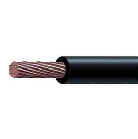Cable 8 awg  color negro,Conductor de cobre suave cableado. Aislamiento de PVC, autoextinguible. BOBINA 100 MTS