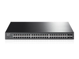 Smart Switch JetStream PoE+ administrable Capa 2, 48 puertos 10/100/1000 Mbps + 4 puertos SFP 384 W Smart Switch JetStream PoE+ administrable Capa 2, 48 puertos 10/100/1000 Mbps + 4 puertos SFP 384 W