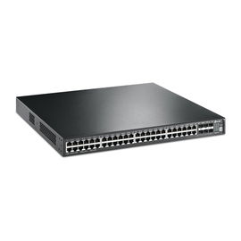 Switch Core JetStream administrable capa 3, 48 puertos RJ45 Gigabit, 4 puertos SFP, hasta 4 ranuras SFP+, apilamiento de hasta 8 Switch Core JetStream administrable capa 3, 48 puertos RJ45 Gigabit, 4 puertos SFP, hasta 4 ranuras SFP+, apilamiento de hasta 8