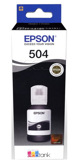 Epson 504 - 127 ml - negro - original - recarga de tinta - para EcoTank L4150, L4160, L4260, L6161, L6171, L6191, L6270; EcoTank ITS L4150, L4160