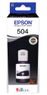 Epson 504 - 127 ml - negro - original - recarga de tinta - para EcoTank L4150, L4160, L4260, L6161, L6171, L6191, L6270; EcoTank ITS L4150, L4160