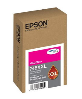 Epson 748XXL - XL - magenta - original - blíster con alarmas de RF/acústica - cartucho de tinta - para WorkForce Pro WF-6090, WF-6590, WF-8090, WF-8090 D3TWC, WF-8590, WF-8590 D3TWFC